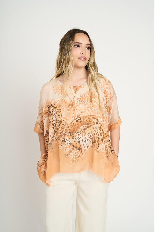 Blusa Mujer Elsa Beige Lineatre