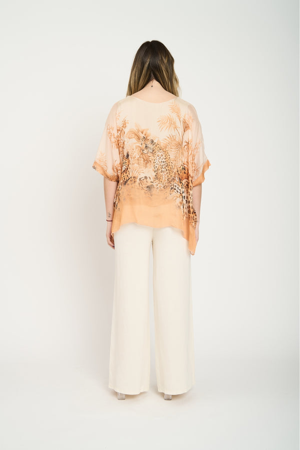 Blusa Mujer Elsa Beige Lineatre