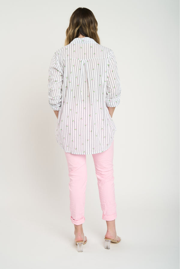 Blusa Mujer Lidia Escote en V Blanco Lineatre