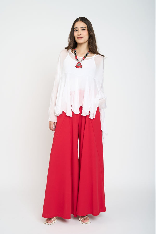 Blusa Mujer Anna Cuello redondo Blanco Lineatre