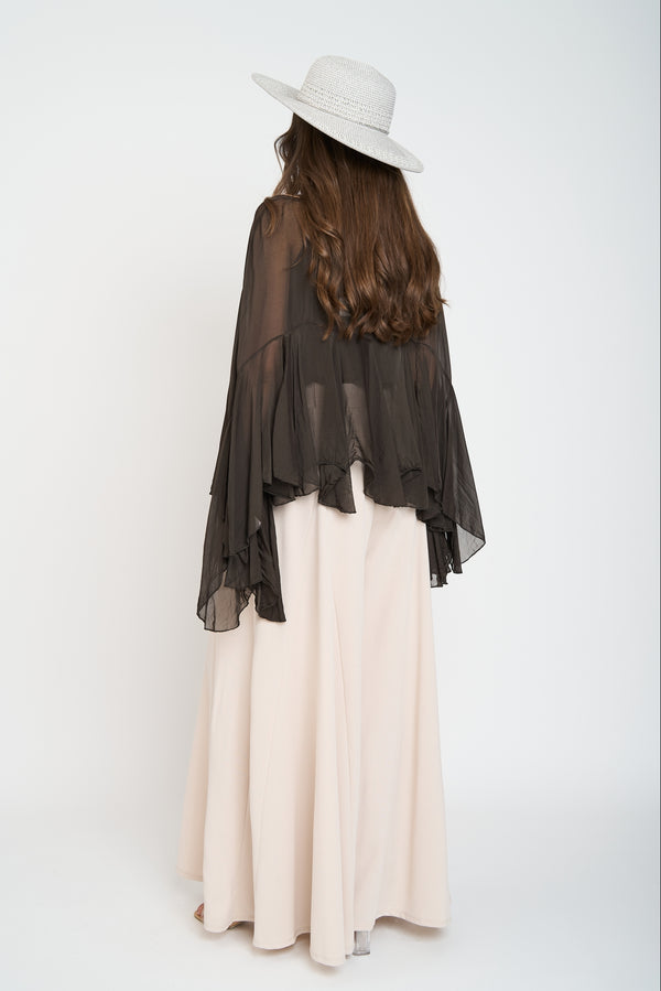 Blusa Mujer Anna Cuello redondo Moro Lineatre