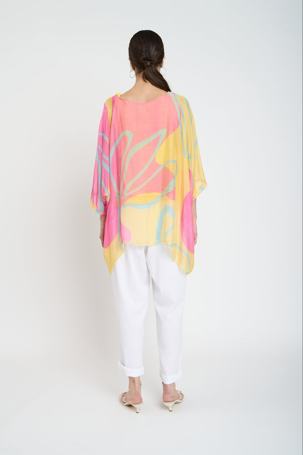 Blusa Mujer Lara Cuello redondo Amarillo Lineatre