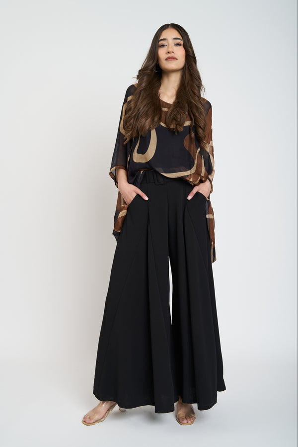 Blusa Mujer Lara Cuello redondo Chocolate Lineatre