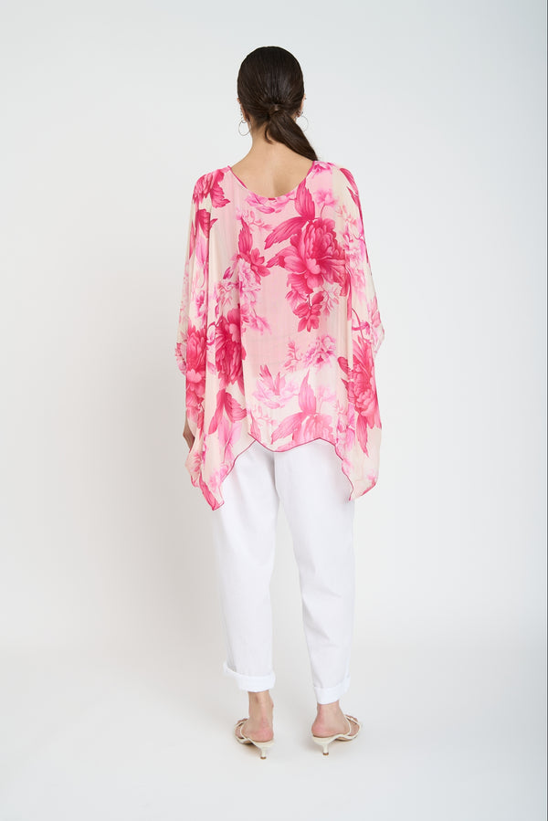 Blusa Mujer Lara Cuello redondo Fucsia Lineatre