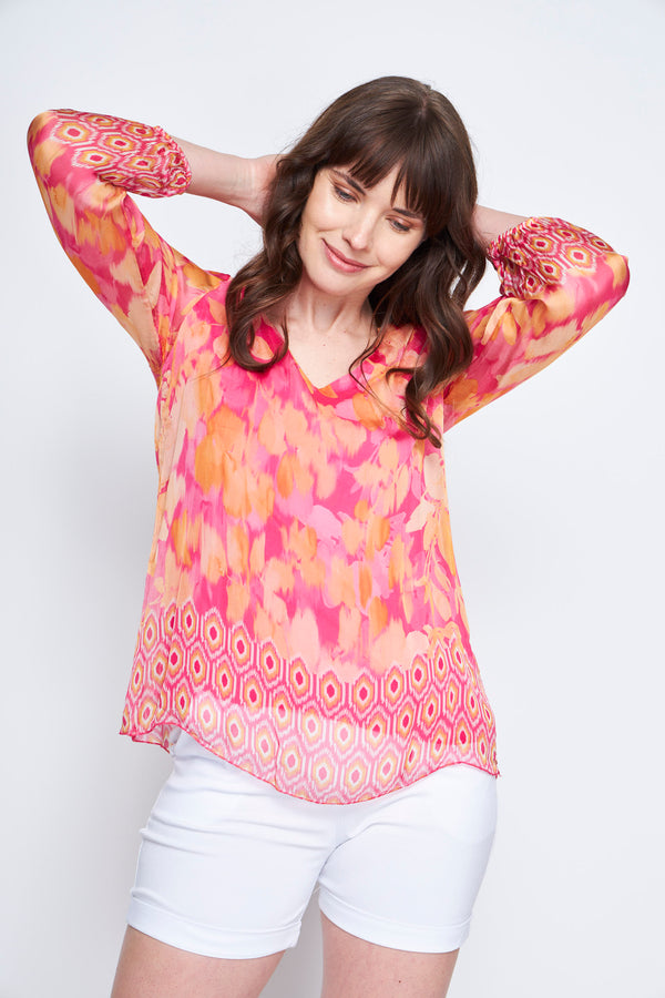 BLUSA LISA FUCSIA