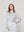 Blusa Mujer Biddy  Larga Tipo Jeans Bolsillo Frontal Y Detalle Lentejuelas Celeste Lineatre