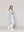 Blusa Mujer Biddy  Larga Tipo Jeans Bolsillo Frontal Y Detalle Lentejuelas Celeste Lineatre
