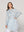 Blusa Mujer Biddy  Larga Tipo Jeans Bolsillo Frontal Y Detalle Lentejuelas Celeste Lineatre