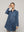 Blusa Mujer Biddy  Larga Tipo Jeans Bolsillo Frontal Y Detalle Lentejuelas Azul Lineatre
