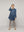 Blusa Mujer Biddy  Larga Tipo Jeans Bolsillo Frontal Y Detalle Lentejuelas Azul Lineatre