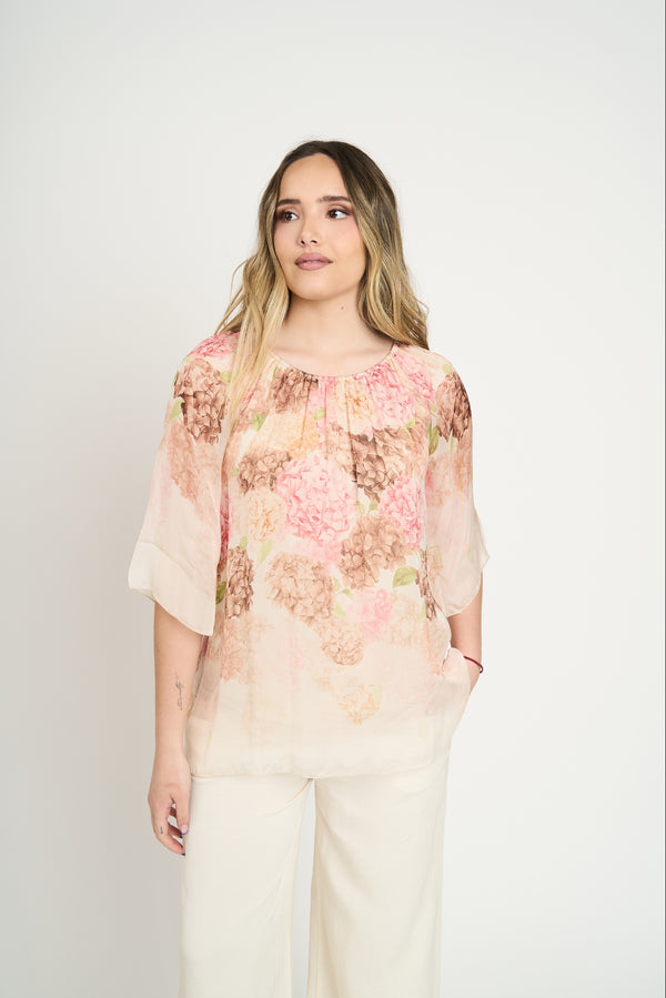 Blusa Mujer Roberta Beige Lineatre