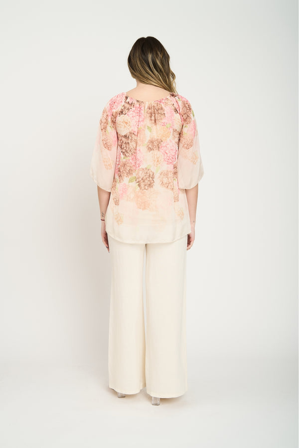 Blusa Mujer Roberta Beige Lineatre