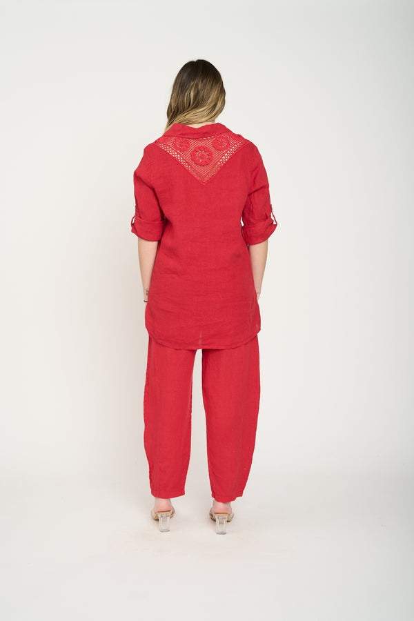 Blusa Mujer Delfina Rojo Lineatre
