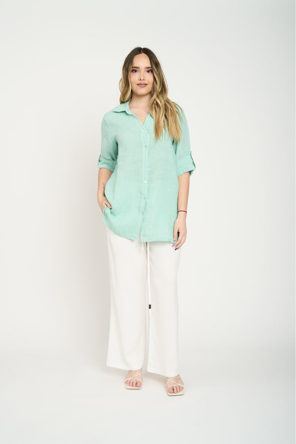 Blusa Mujer Delfina Agua Lineatre