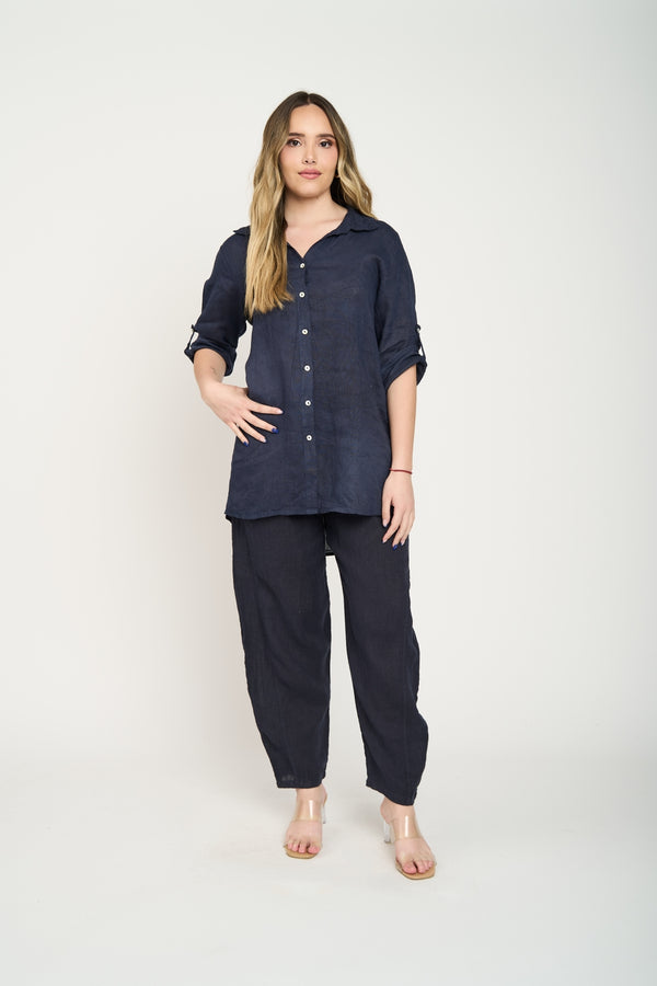 Blusa Mujer Delfina Azul Marino Lineatre