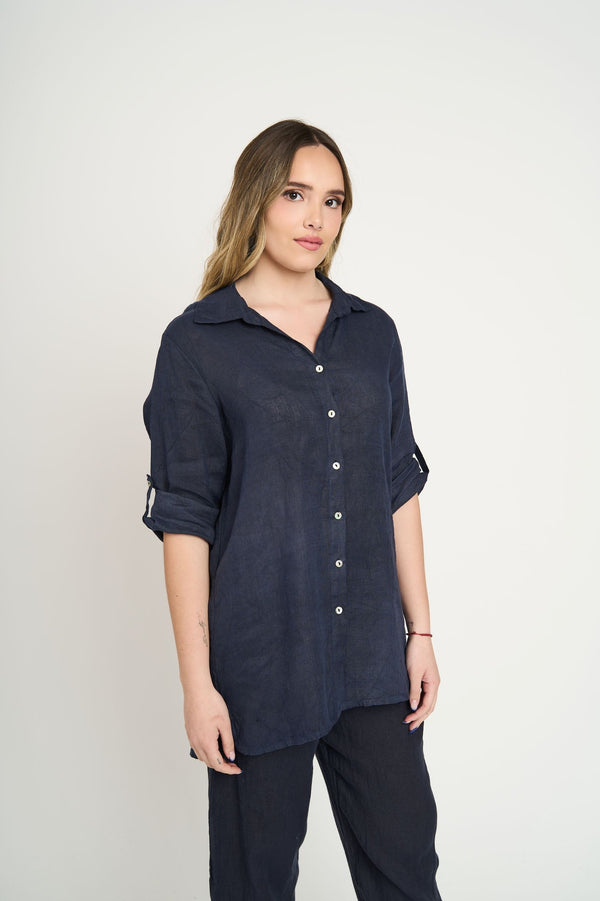Blusa Mujer Delfina Azul Marino Lineatre