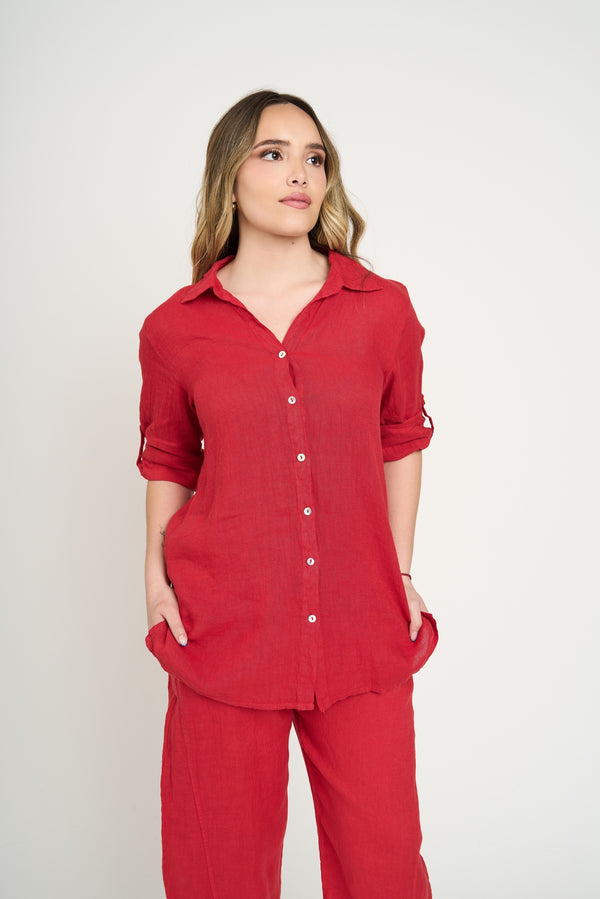 Blusa Mujer Delfina Rojo Lineatre