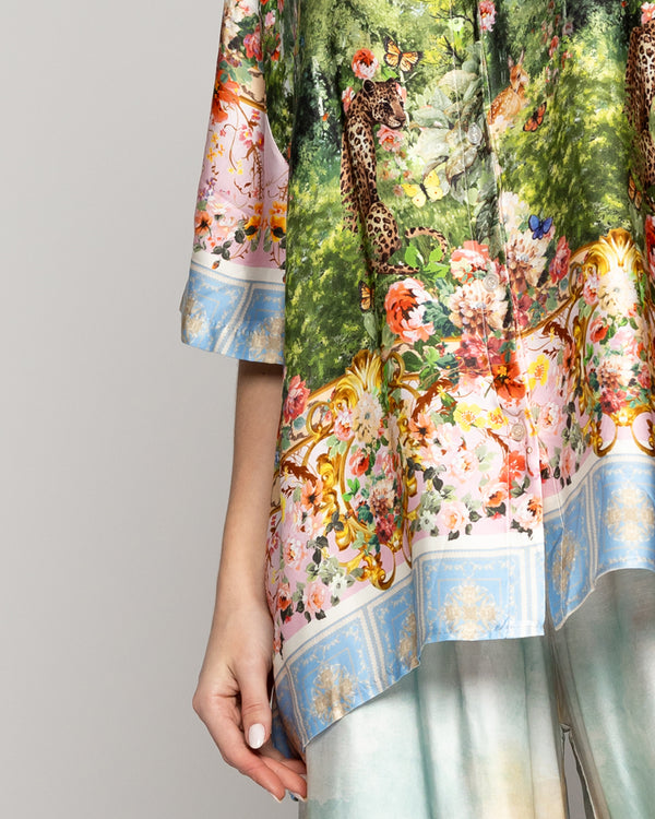 Blusa Mujer Pasqualina Estampado Flora Y Fauna Lineatre