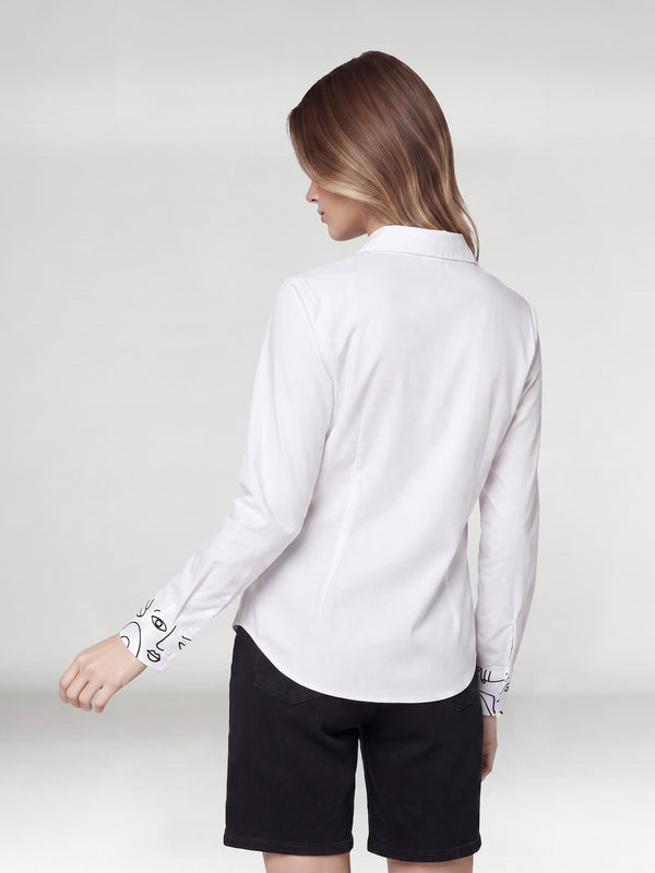 Blusa Mujer Elena Blanco Lineatré