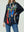 Blusa Mujer Claudia Relaxed Cuello tipo camisa Manga larga con puño recto Negro Lineatre