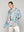 Blusa Mujer Briela Cuello Mao Estampada Con Flores Verde Menta Lineatre