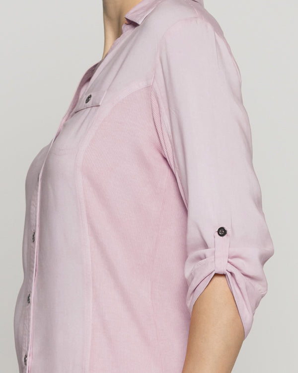 Blusa Mujer Carolina Slim Fit Tela Ligera Violeta Lineatre