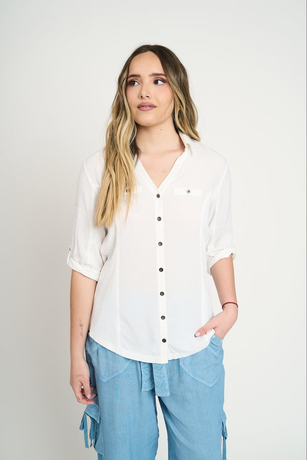 Blusa Mujer Serena Crudo Lineatre