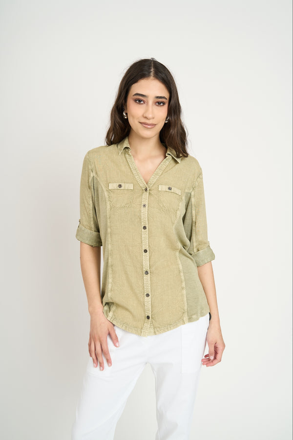 Blusa Mujer Serena Militar Lineatre