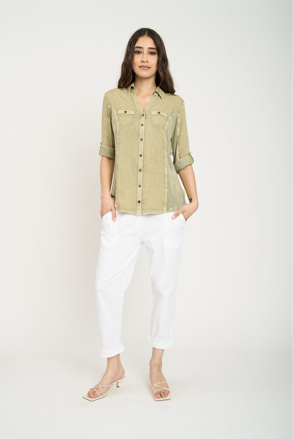 Blusa Mujer Serena Militar Lineatre