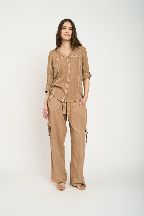 Blusa Mujer Serena Tabaco Lineatre