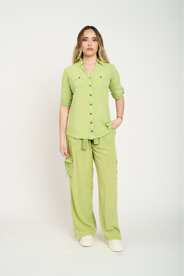 Blusa Mujer Serena Verde Lineatre