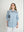 Blusa Camisera con Encaje Floral Denim Lineatre