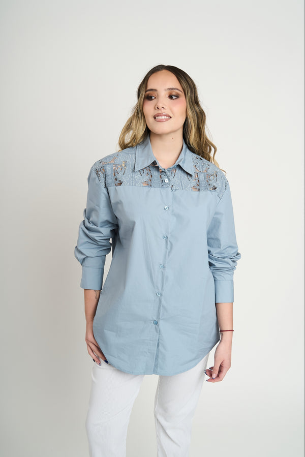 Blusa Mujer Clementina Denim Lineatre