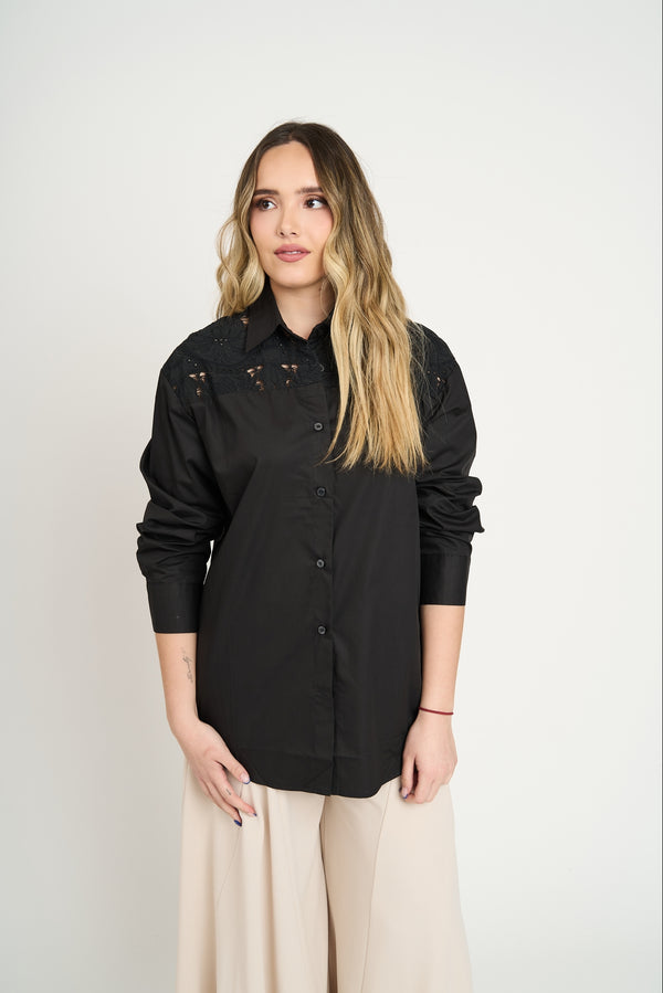 Blusa Mujer Clementina Negro Lineatre