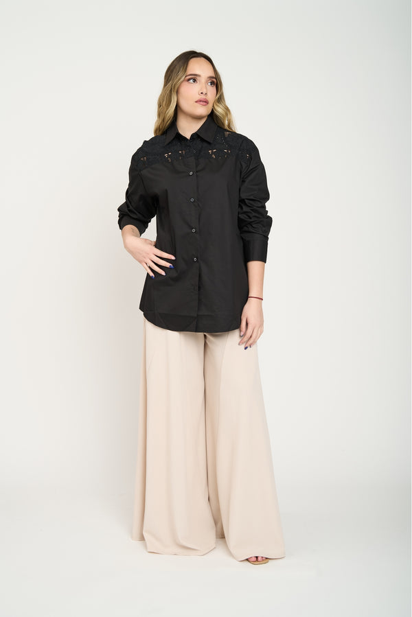 Blusa Mujer Clementina Negro Lineatre