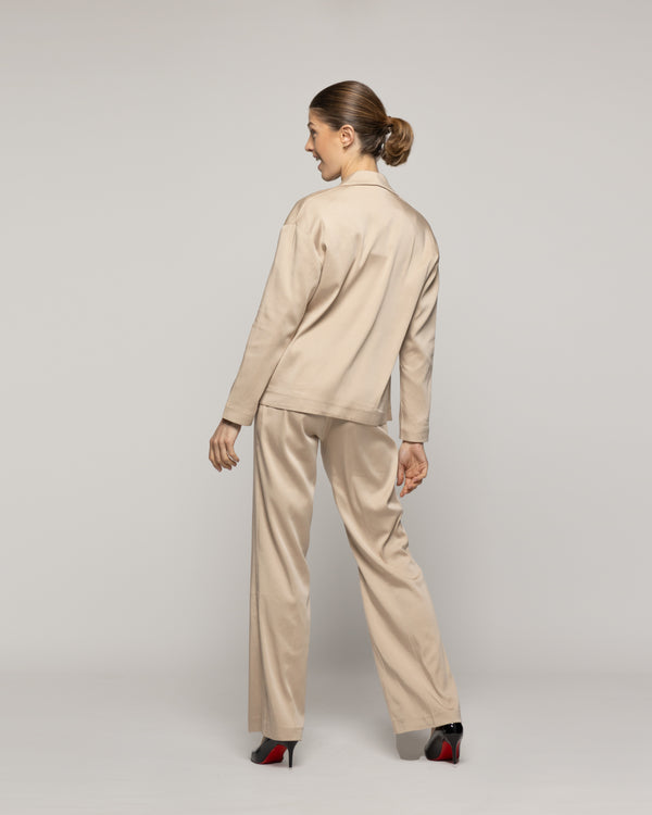 Chaqueta Mujer Tipo Blazer Clarissa Semiformal Verde Fango Lineatre