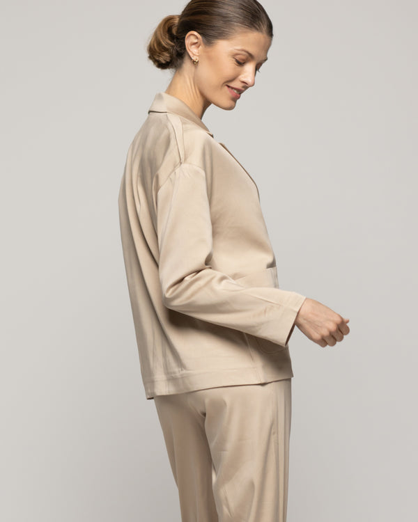 Chaqueta Mujer Tipo Blazer Clarissa Semiformal Verde Fango Lineatre