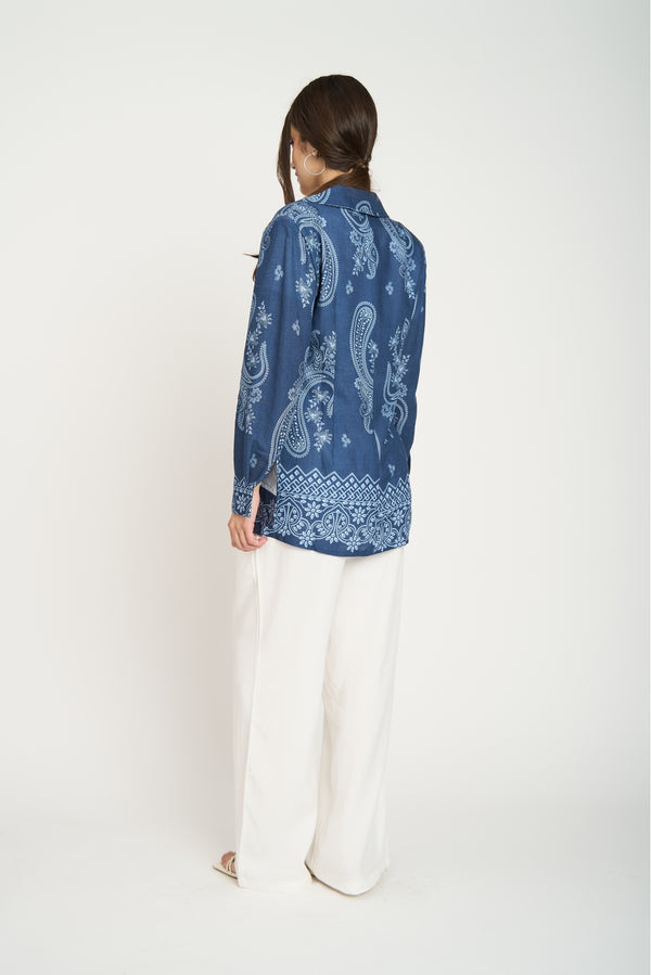 Chaqueta con Estampado Paisley Jeans Lineatre
