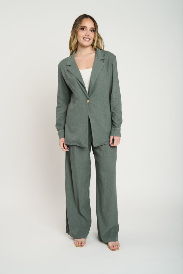 Blazer de Un Botón Militar Lineatre