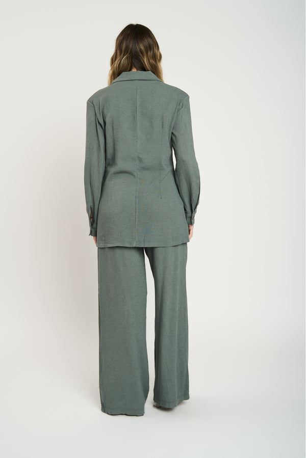 Blazer de Un Botón Militar Lineatre