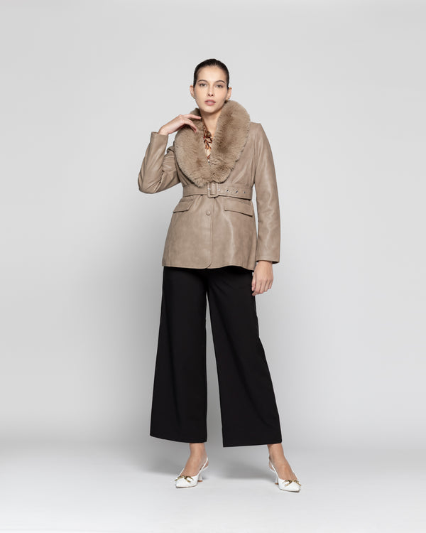 Chaqueta Mujer Almendra Café Lineatre