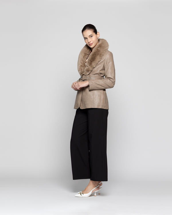 Chaqueta Mujer Almendra Café Lineatre