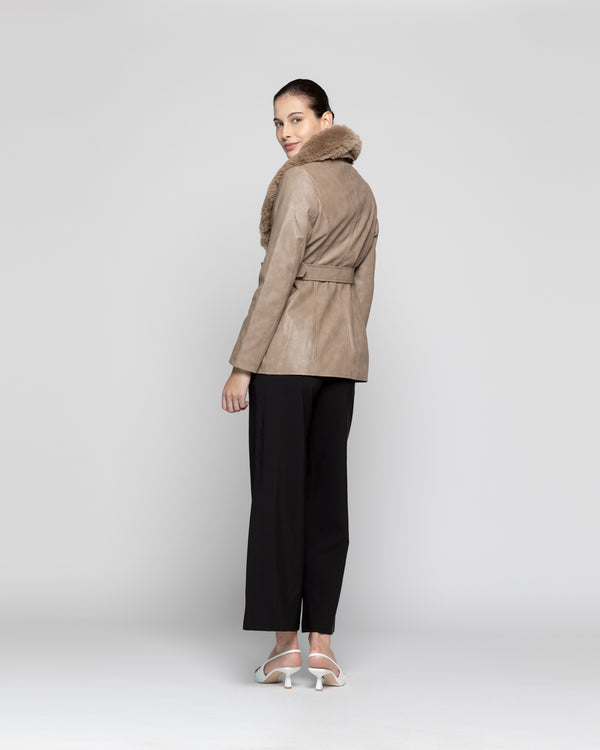 Chaqueta Mujer Almendra Café Lineatre