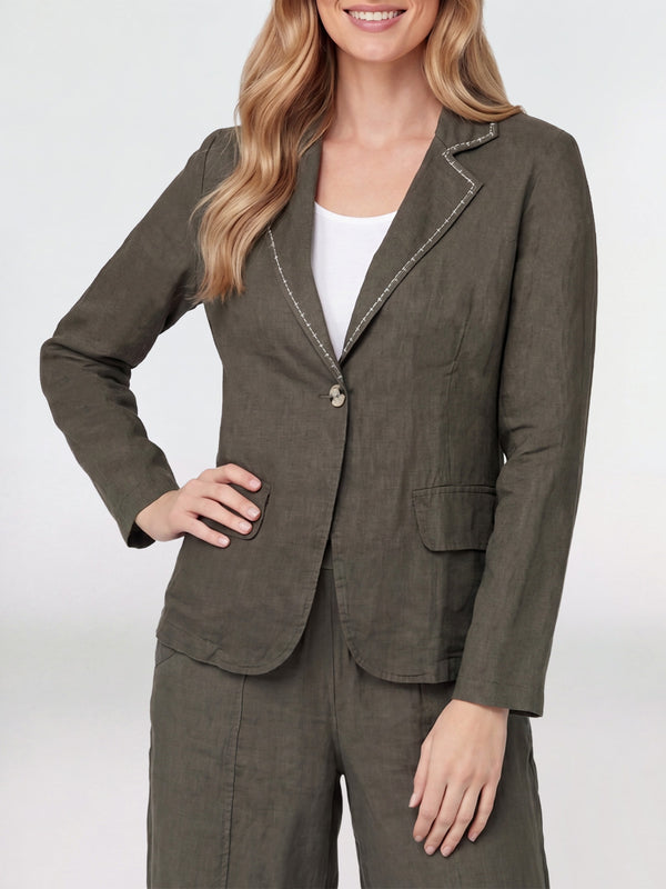 Chaqueta Mujer Giuliana Cuello con solapa Militar Lineatre