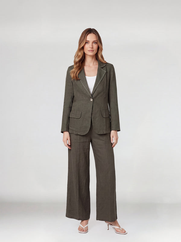 Chaqueta Mujer Giuliana Cuello con solapa Militar Lineatre
