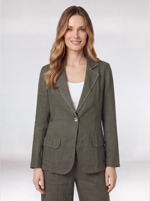 Chaqueta Mujer Giuliana Cuello con solapa Militar Lineatre