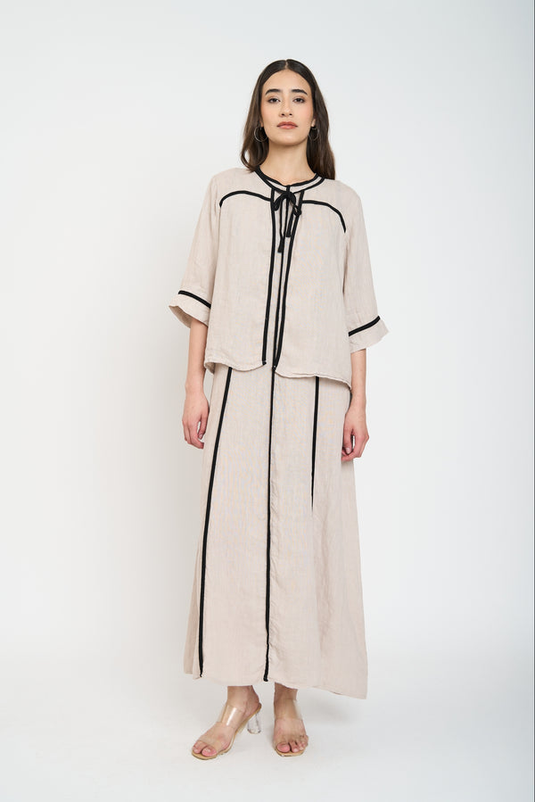 Chaqueta Mujer Clara Lino Sabbia Lineatre