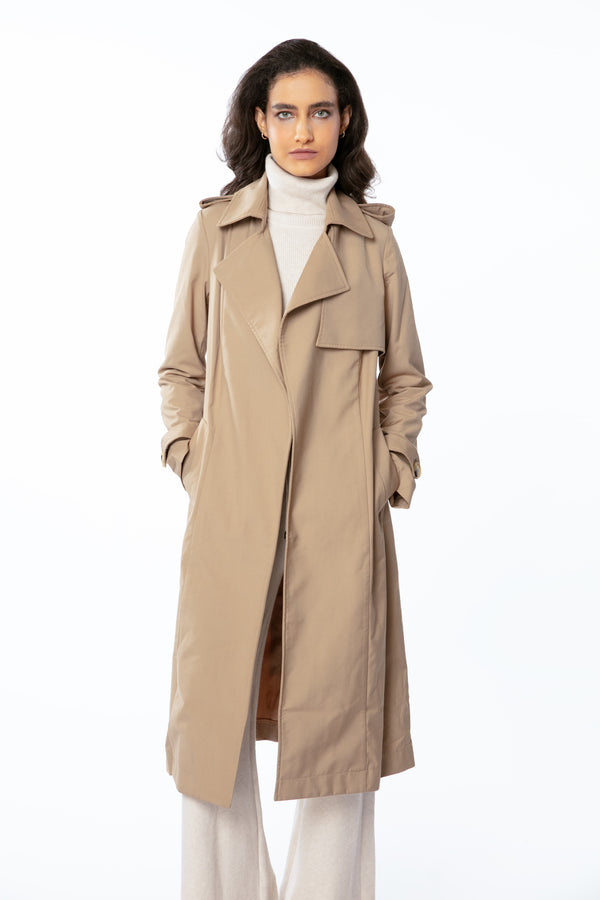 Trench Carla Camel