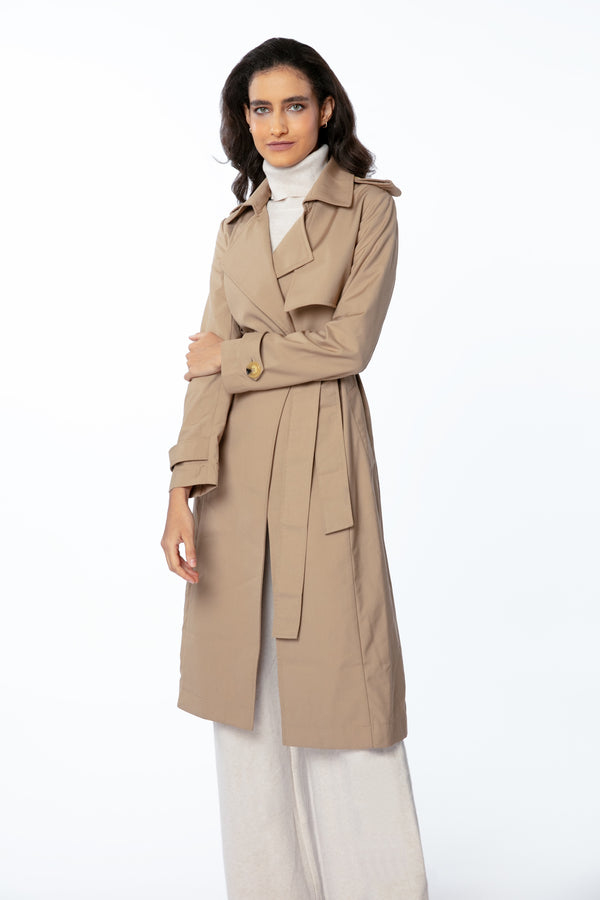 Trench Carla Camel