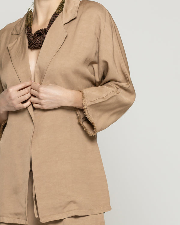 Chaqueta Mujer Celina Blazer Café Taupe Lineatre